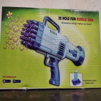 Vikrida Big Size, 32 Holes Bubble Gun with Bubble Solution, Rocket Boom Bubble Gun, Bubble Makers for Kids.
